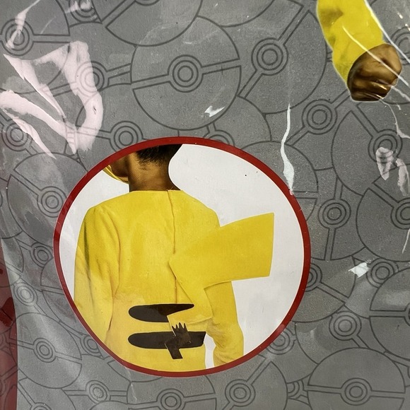 Pokemon Kids Pikachu Halloween Costume Jumpsuit Brand New Size Medium 7-8 - Picture 5 of 10